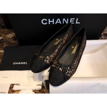 [팬더샵] 샤넬 CC로고 이접트 김색선 리본 발레리나 슈즈 Chanel