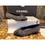 [팬더샵] 샤넬 CC 스티치 로고 패브릭 리본 발레리나 슈즈 검/흰 편직 Chanel