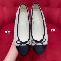 [OC] 샤넬 CC 로고 배색 모직 발레리나 슈즈 Chanel