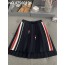 TJ공장 톰브라운 배색 삼선 스커트 네이비 Thombrowne