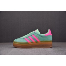 【纯原】W Ad Originals Gazelle Bold 厚底 绿粉棕 H06125 아디다스