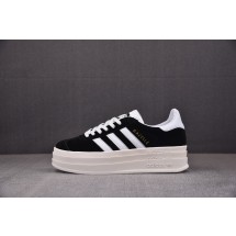 【纯原】AD Originals Gazelle 黑白 增高厚底 HQ6912 아디다스