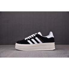 【纯原】AD Originals Gazelle 黑白 增高厚底 HQ6912 아디다스