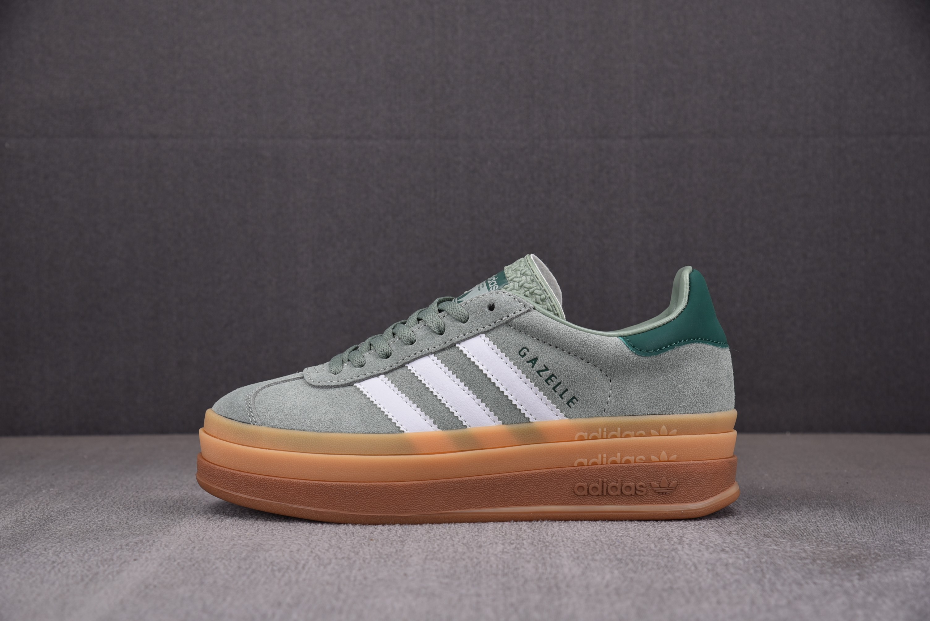 【纯原】AD Originals Gazelle BOLD 灰绿 ID6998 아디다스