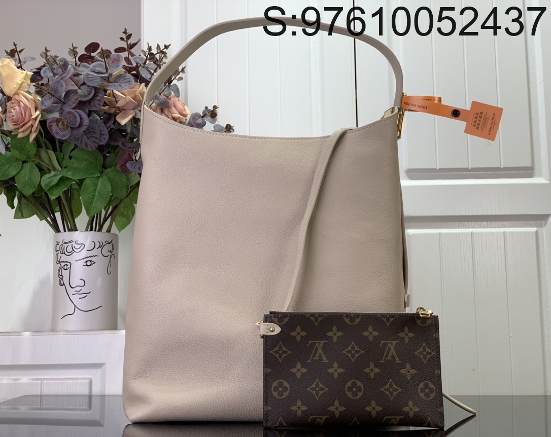 [88factory] 루이비통 로우 키 호보 MM 라임스톤 M25022 31*35*18cm 
