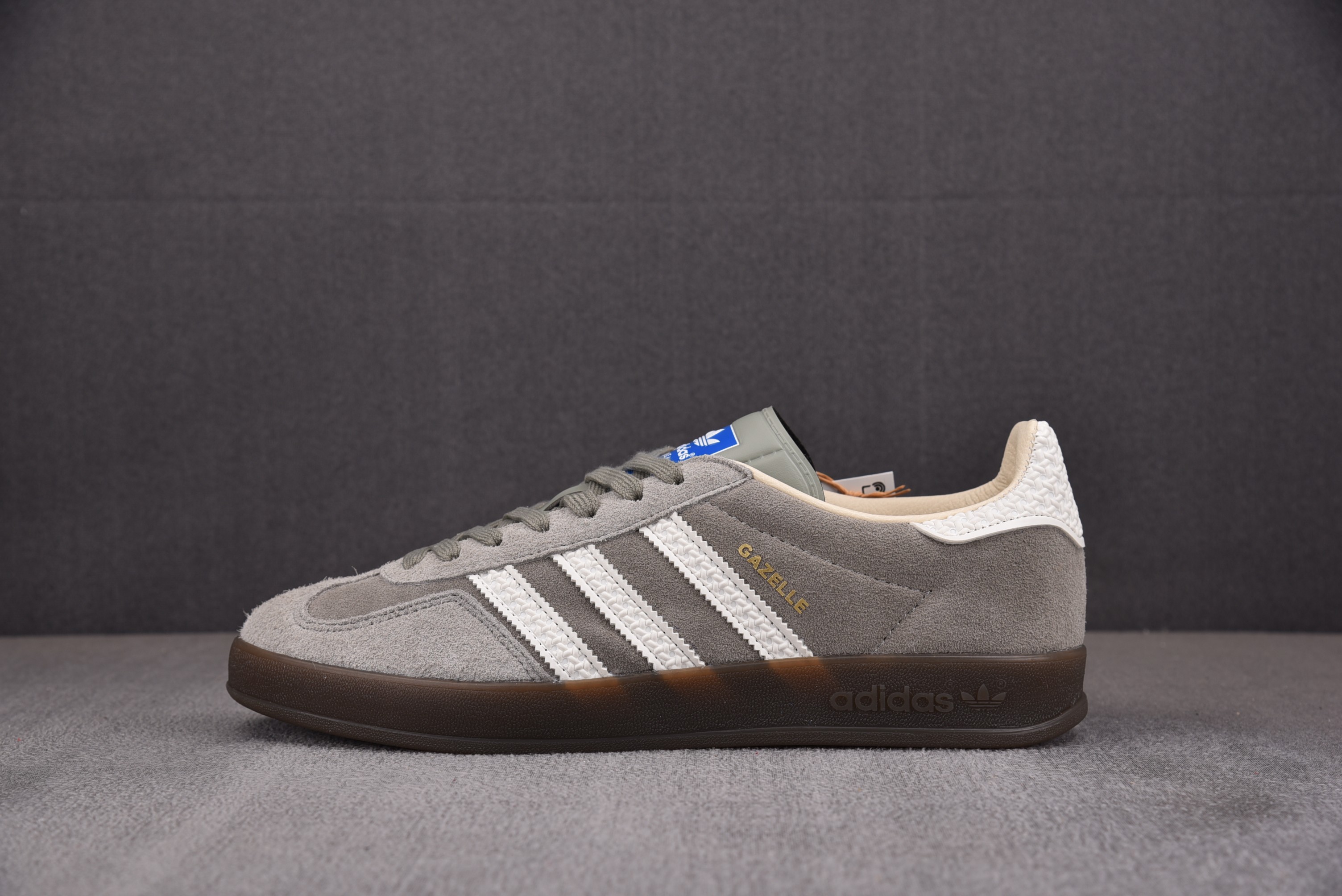 【TOP】AD Originals Gazelle Indoor 灰白 IF1807 아디다스