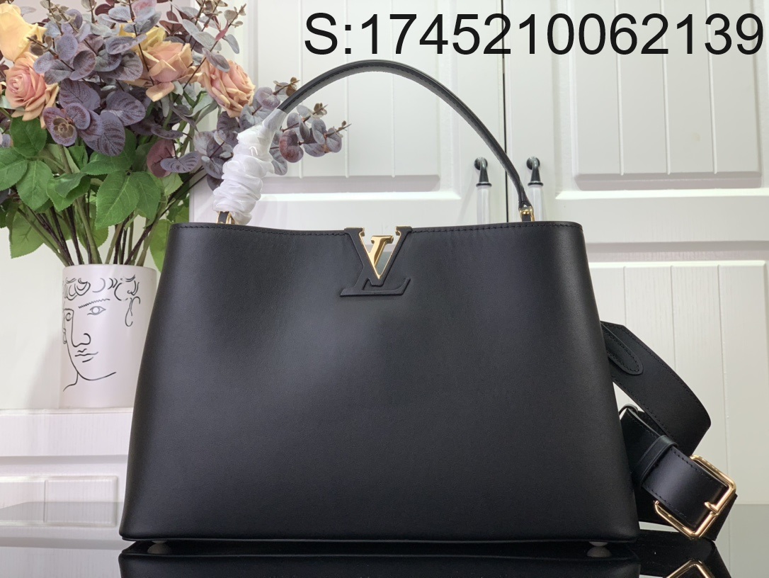 [88factory] 루이비통 카퓌신 GM 수플 블랙 M24607 38*16*23cm 