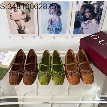 [327] 구찌 24SS 양가죽 스웨이드 메리제인 플랫 발레나 3컬러 Gucci