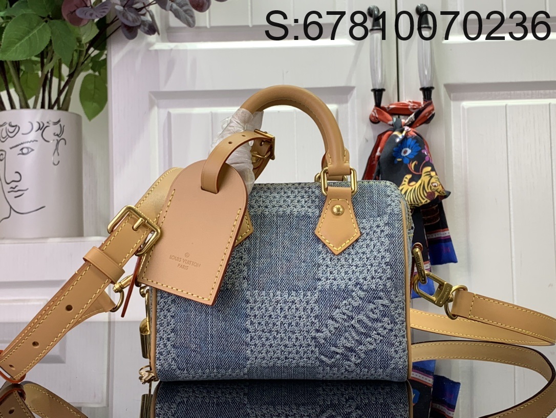[88factory] 루이비통 스피디 18 반둘리에 데님 N40682 18cm 