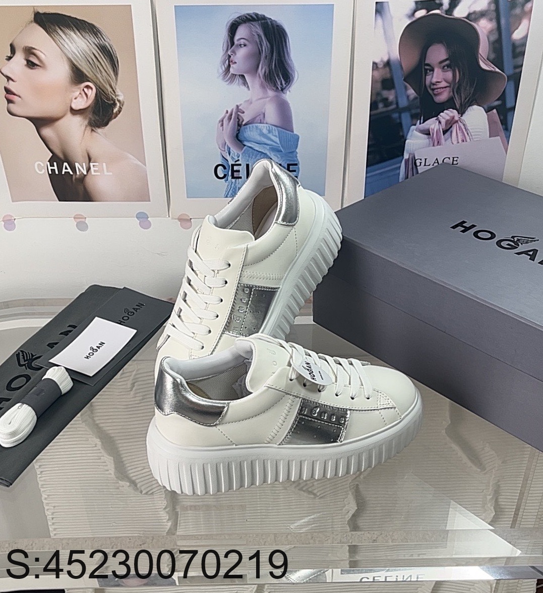 [327] 호건 HOGAN H-STRIPES 스니커즈 은색 5.5cm 커플