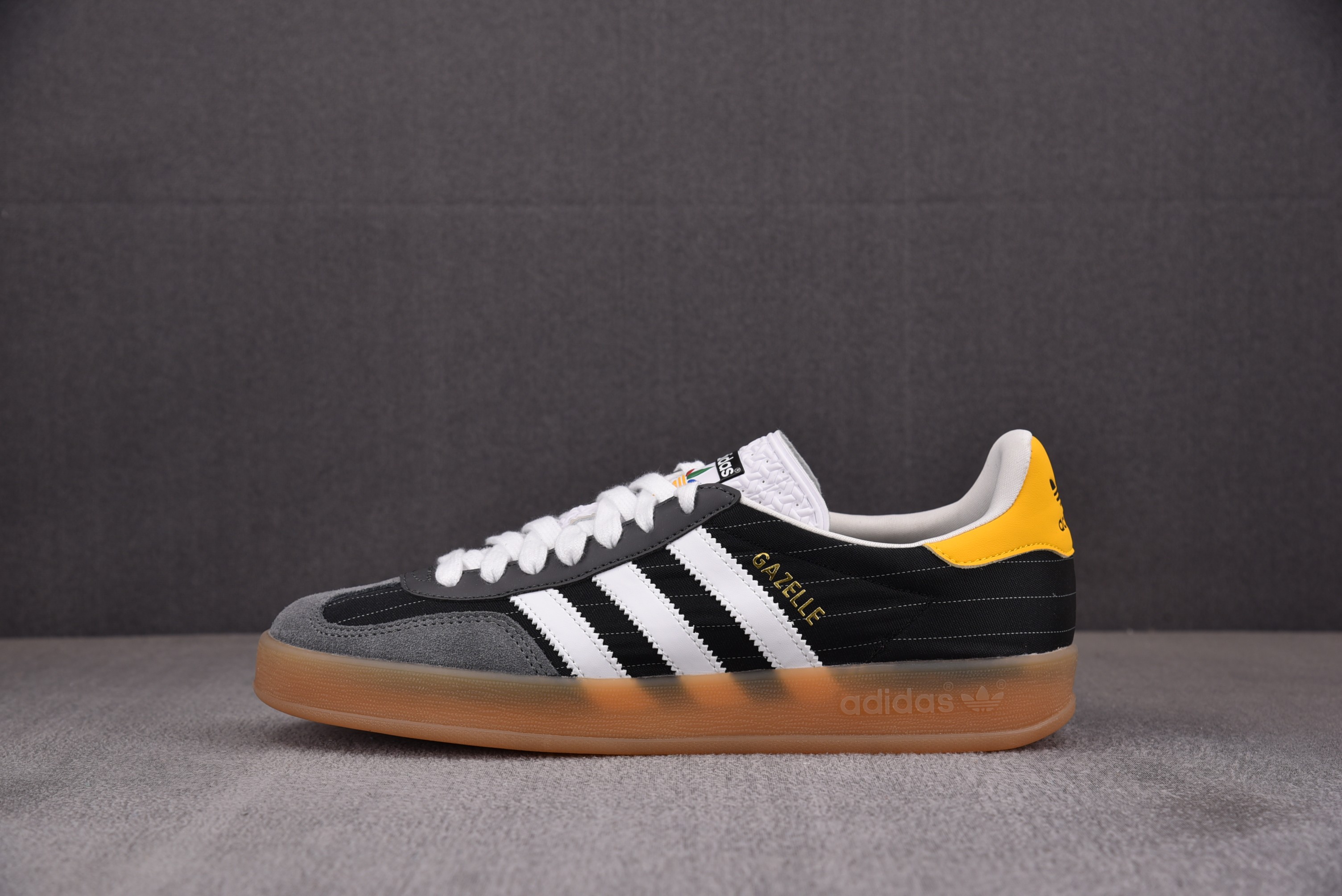 【纯原】AD Originals Gazelle Indoor 黑色条纹 IF9642 아디다스