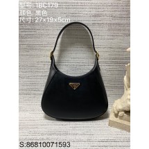 블랙프레임공장 프라다 삼각 로고 가죽 숄더백 블랙 1BC179 