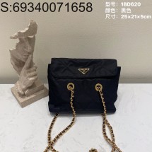 블랙프레임공장 프라다 체인 리나일론 백 1BD620 25*21*5cm 블랙 