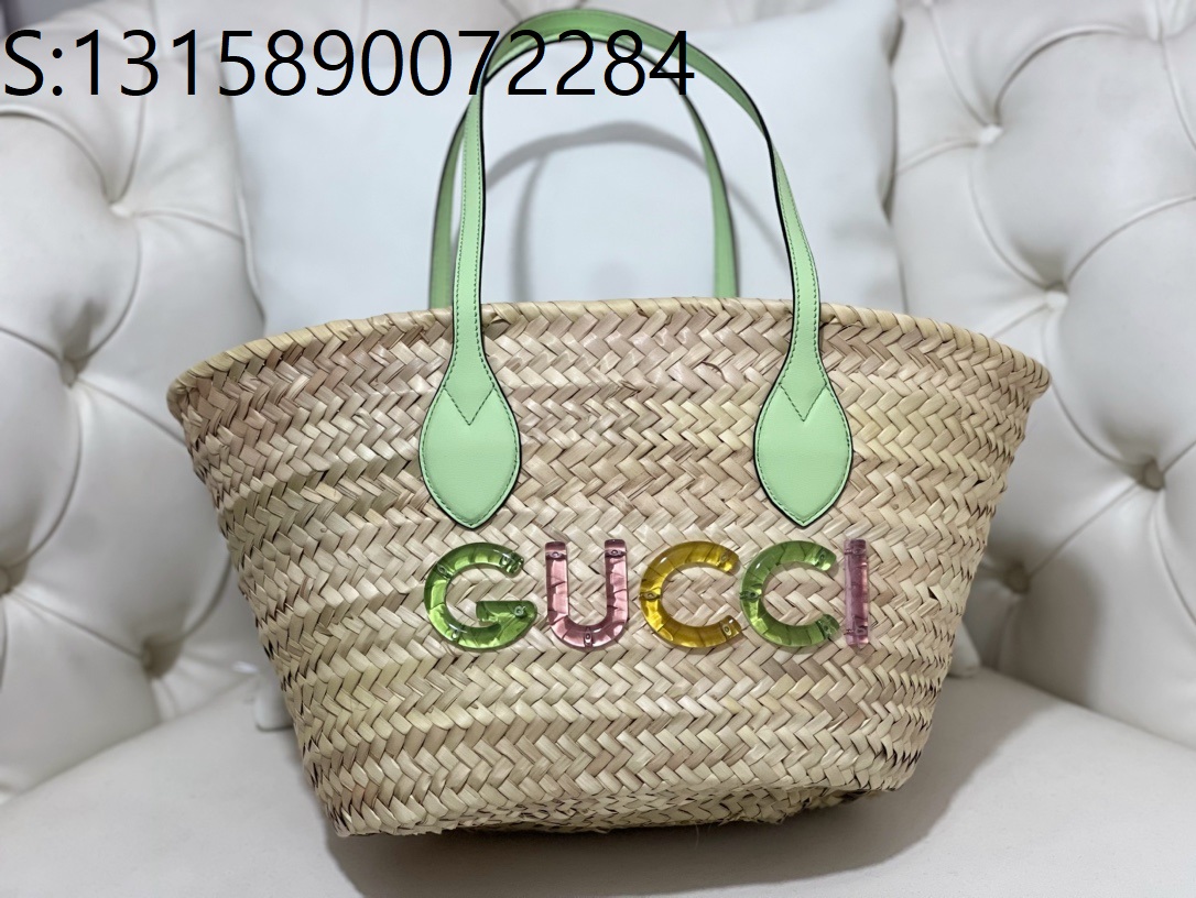 [JHL] 구찌 모노그램 스트로우 토트백 779524 26*22*18cm Gucci