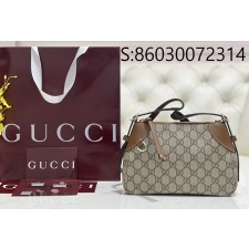 [JHL] 구찌 GG 엠블럼 숄더백 815218 24.5*16*6cm 브라운 