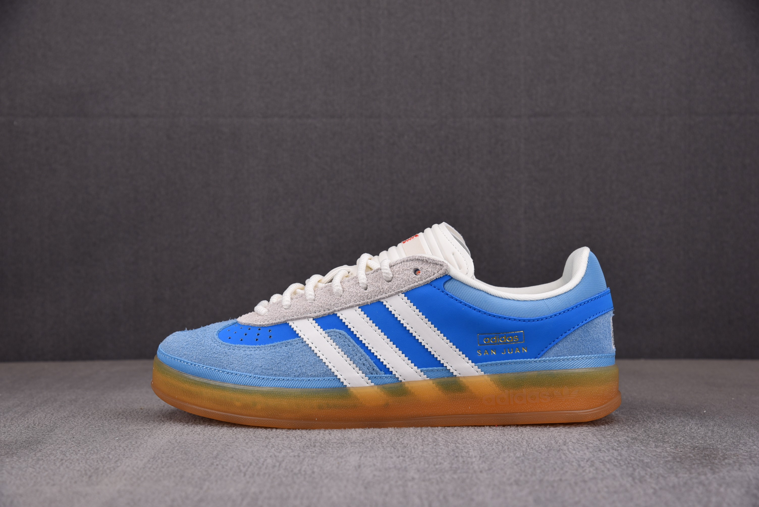 【TOP】Bad Bunny x AD Originals Gazelle Indoor 蓝白灰 IF9734 아디다스