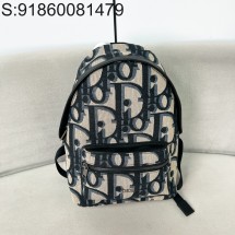 [JHL] 디올 맥시 오블리크 자카드 라이더 백팩 베이지 블랙 16*24*10cm 