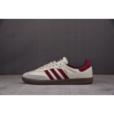 【TOP】AD Samba OG Putty Grey Maroon 泥灰红 ID1482 아디다스