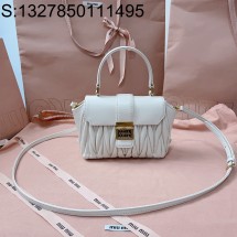 [JHL] 미우미우 마테라쎄 나파 레더 핸드백 17*12.5*7cm 5BP0 화이트 