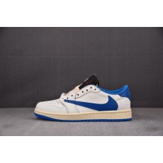 【DG】에어 조던 Fragment Design x Travis Scott Air Jordan 1 Low OG SP 2.0 화이트 블루 DM7866-104 나이키