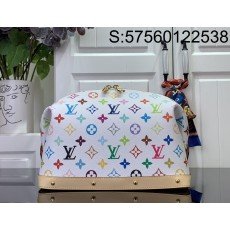 [88factory] 루이비통 X 무라카미 타카시 코스메틱 파우치 GM 멀티컬러 M13743 화이트 27*18*9cm 