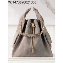 [JD] 샤넬 25C 핸드백  금장 스웨이드 골드 메탈 그레이 미디엄 40*30*15cm