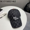 AGG 루이비통 모노그램 이음 데님 모자 캡 다크 그레이 