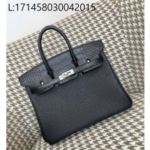 [장인의집,심안공장] 에르메스 버킨 25 블랙 은장 togo 타치 이음
