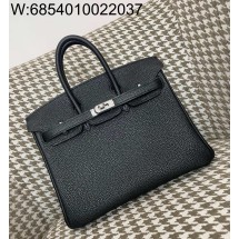 [장인의집,심안공장] 에르메스 버킨 25 블랙 은장 togo