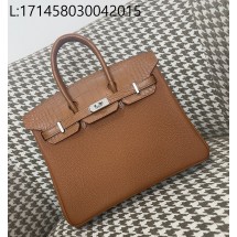 [장인의집,심안공장] 에르메스 버킨 25 브라운 은장 togo 타치 이음