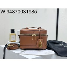 백경 셀린느 배니티 내츄럴 카프스킨 백 브라운 18*12*18cm 119463