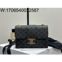 백경 셀린느 트리옹프 캔버스 미디움 빅투아르백 탠 25*15*8cm 115852 