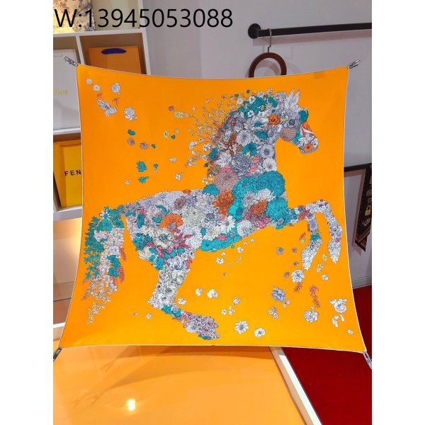 AGG 에르메스 꺄레 90 로브 레제르 스카프 ROBE LEGERE 90*90cm 옐로우