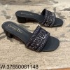 [QR 5009] 디올 디 웨이 큐빅 뮬 힐 슬리퍼 네이비