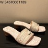 [QR 5009] 디올 디 웨이 뮬 뜨왈 드 주이 힐 슬리퍼 핑크