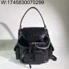 [JHL] 미우미우 레더 백팩 블랙 5BZ043 22*18*11.5cm