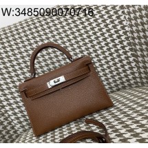 [장인의집,심안공장] 에르메스 켈리 19 은장 다크 커피 epsom