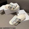 [QR 5009] 디올 D 완더 뮬 슬리퍼 샌들 화이트