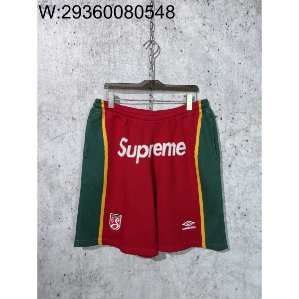 [사슬공장] 슈프림 x umbro SS25 위크9 모노그램 자카드 반바지 레드