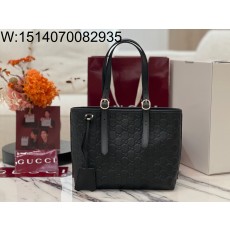[JHL] 구찌 GG 엠블럼 미디엄 토트백 블랙 847456 25*20*10cm