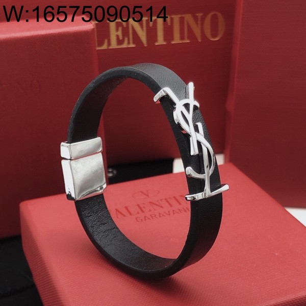 AGG 생로랑 YSL 로고 레더 ...