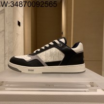 [QR 5009] 디올 하일톤 넬 B27 로우 탑 스니커즈 스무스 카프스킨 디올 오블리크 갤럭시 레더 네이비 블루 화이트