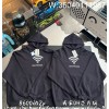 V공장 발렌시아가 하트 와이파 후드티 블랙