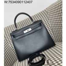 [장인의집,심안공장] 에르메스 켈리 28 은장 블랙 box