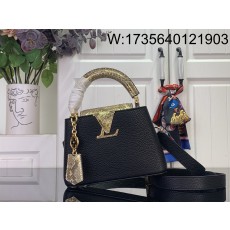 [88factory] 루이비통 카퓌신 미니 블랙 M48865 M89369 21*14*8cm 뱀가죽