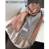 AGG 로에베 패치 로고 양색 스카프 핑크 그레이 33*180cm
