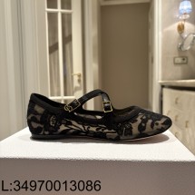 [QR5009] 디올 Very Dior 발레리나 레이스 플랫 블랙
