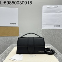 [카타공장, kata공장] 자크뮈스 밤비노 크로스바디 플랩백 블랙 24*13*7cm 은장 무광 레더