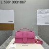  [카타공장, kata공장] 자크뮈스 밤비노 크로스바디 플랩백 다크 핑크 24*13*7cm 라지 금장 레더