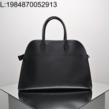 [켄달공장] 더 로우 마고 15 레더 백 블랙 실버 38*28*23cm